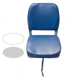 Low Back Folding Seat S/S 316 Fittings- Navy Upholstery